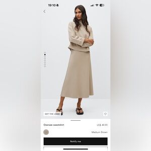 Mango skirt (Medium) & sweatshirt (Small) set